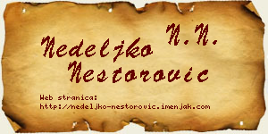 Nedeljko Nestorović vizit kartica